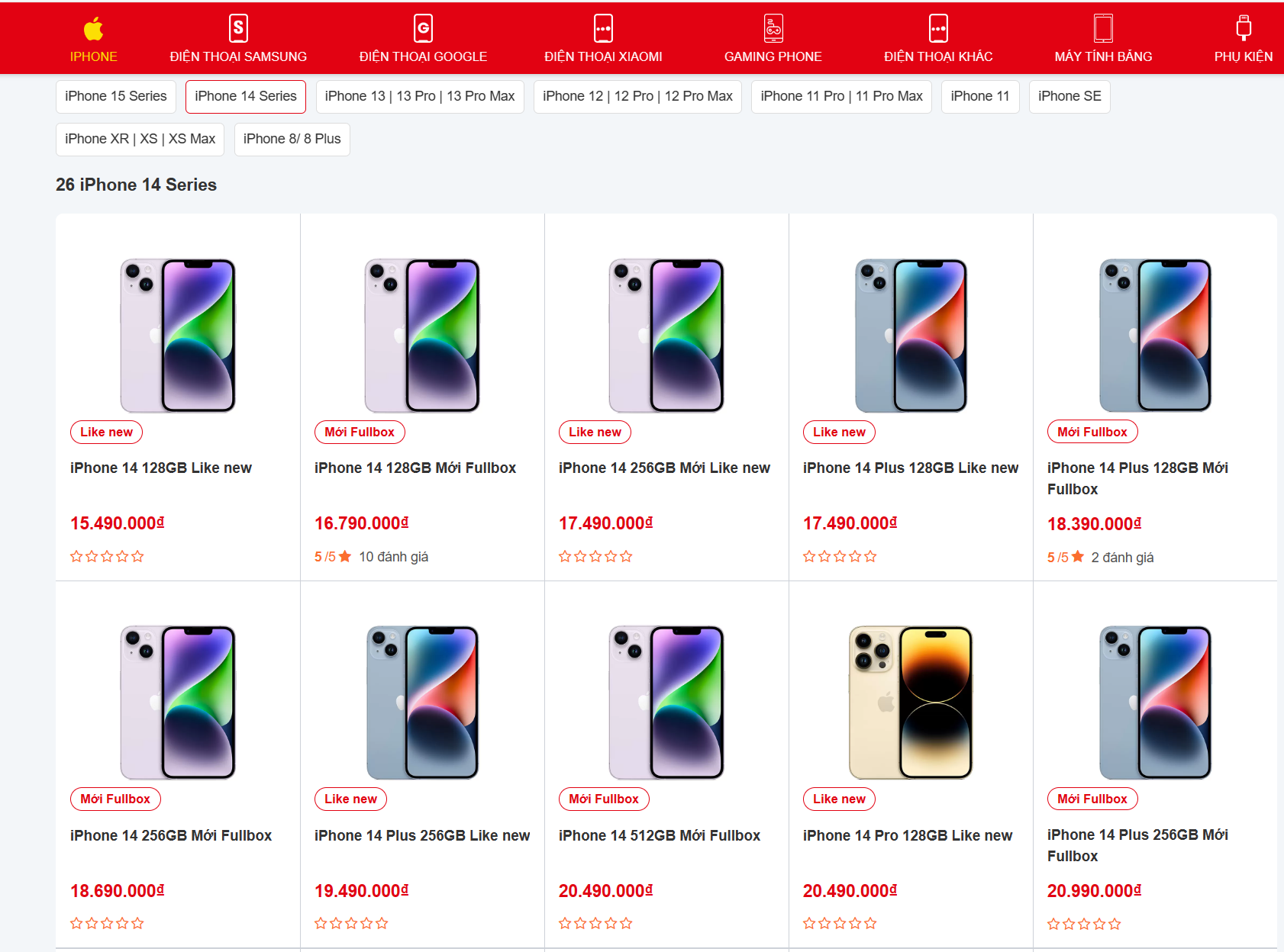 Bảng Giá iPhone Mới Nhất Hiện Nay [Mới, Cũ, Like New] MobileWorld